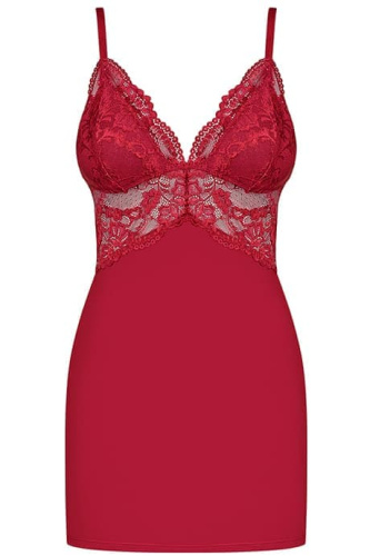 Обтягивающая сорочка Obsessive 810-CHE-3 chemise (S/M)