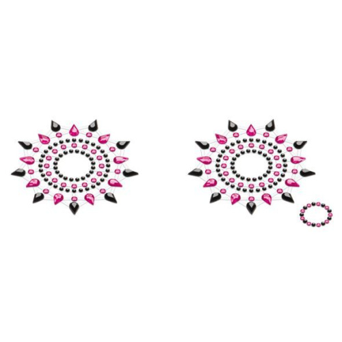Petits Joujoux Gloria set of 2 Black/Pink - пестис із кристалів, прикраса на груди (чорний) - купити в Києві, Україні