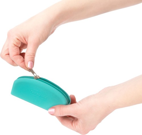 PowerBullet - Silicone Zippered Bag Teal - сумка для хранения секс-игрушек (бирюзовый)