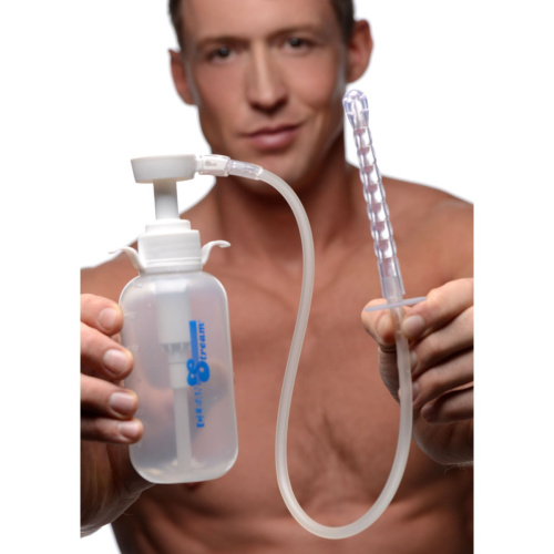 CS Pump Action Enema Bottle with Nozzle - Анальный душ (прозрачный)