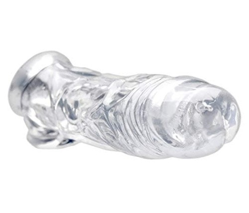 Size Matters Realistic Clear Penis Enhancer and Ball Stretcher - насадка, 20х4,5 см.