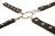 sLash Leather Fixer Large - крестообразный БДСМ фиксатор с карабинами, 52 см (чёрный) sLash Leather Fixer Large - крестообразный БДСМ фиксатор с карабинами, 52 см (чёрный)
