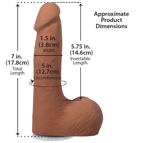 Фалоімітатор Doc Johnson The Realistic Cock ULTRASKYN 7 Inch with Balls, 17,8 см - купити в Україні | Секс шоп SEX-SHOP.ua