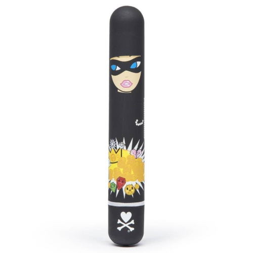 Tokidoki Black Robber Woman - Вибратор с 7 функциями, 18.5х2.7 см