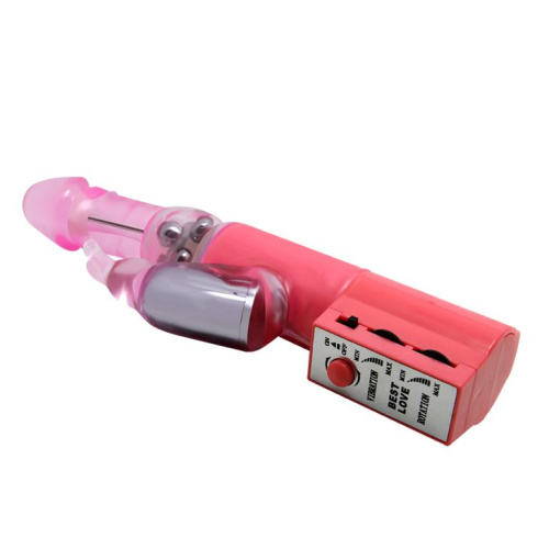 LyBaile Pretty Love Christina Vibrator with Bunny - Hi-tech вибратор кролик с ротацией, 28х2.5 см (розовый)