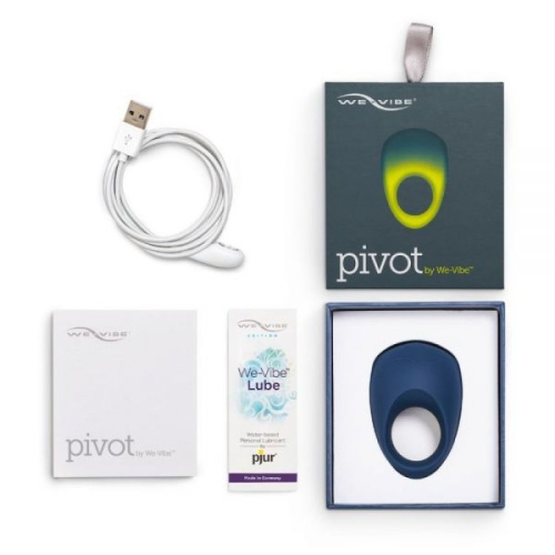 We-Vibe Pivot + Лубрикант 50 мл - віброкільце з керуванням зі смартфона, 7х3 см (синій) - купити в Києві, Україні