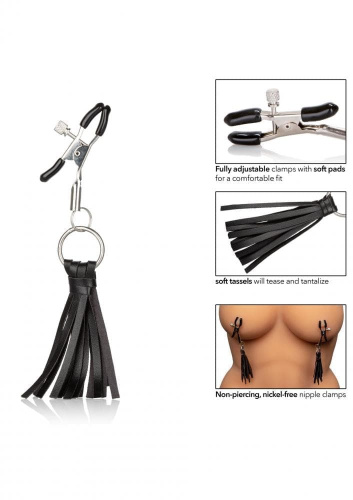 CalExotics Playful Tassels Nipple Clamps зажимы для сосков с кисточками (золотистый)