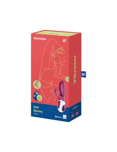 Satisfyer Hot Bunny - Милый вибратор-кролик, 17.5х3.7 см (бордовый)