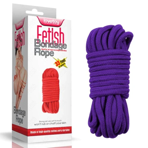 LoveToy - Fetish Bondage Rope - Верёвка 8 мм, 10 м (фиолетовый)
