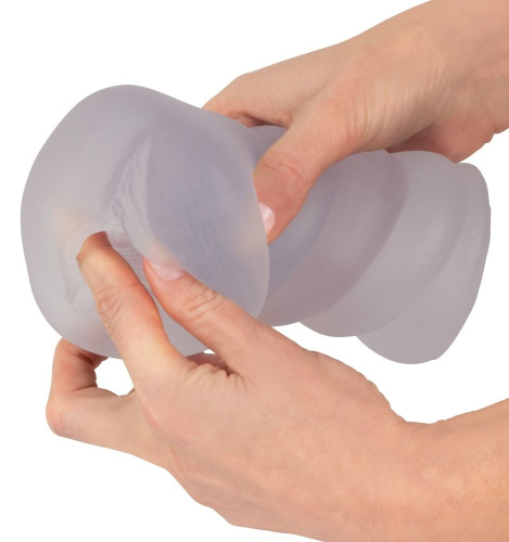 Masturbator with inner cock ring - Мастурбатор-вагина (прозрачный)