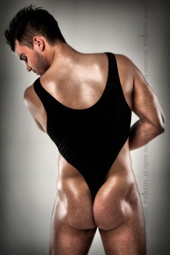 Passion 010 Body - Мужское боди с высоким вырезом бедра, S/M