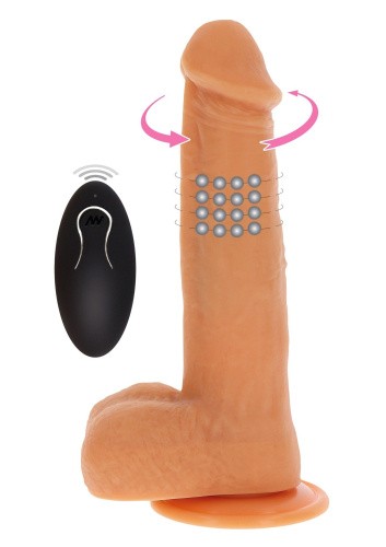 Get Real Rotating Vibrating Dildo - Вибратор с ротацией, 16 см (телесный)