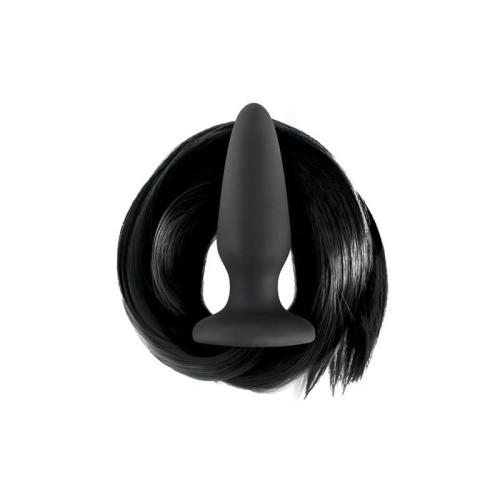 Ns Novelties Filly Tails - Анальная пробка с хвостом, 9,9х5,3 см (черный)