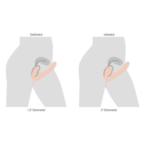 Strap U - World's 1st Remote Control Inflatable Ergo-Fit Strapless Strap-On - безремневой страпон,(телесный) 14.6х3.8см