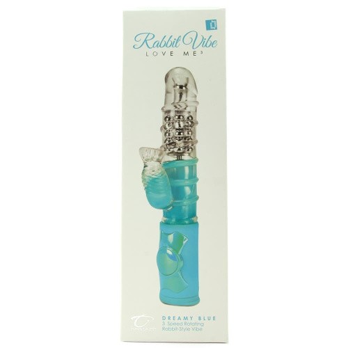Topco Sales Rabbit Vibe Love Me Dreamy - Вибратор кролик 3 скорости ротации, 11.4х3.3 см (голубой)