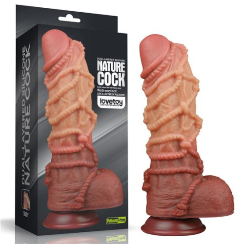 Фалоімітатор Dual-Layered Silicone Cock With Rope 10.5