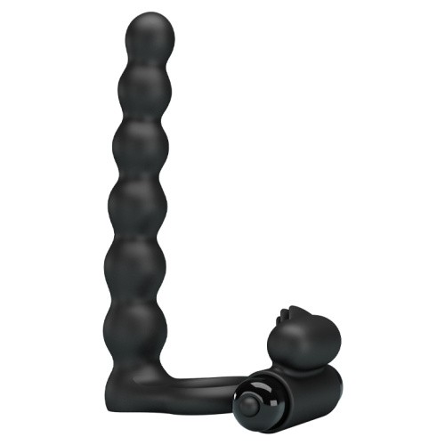Pretty Love Hercules Vibro Penis Sheath III Black - Насадка для анального секса с вибрацией, 15.3х2.5 см