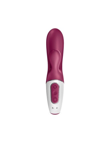 Satisfyer Hot Bunny - Милый вибратор-кролик, 17.5х3.7 см (бордовый)