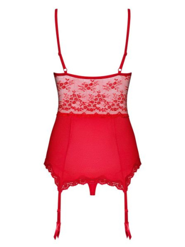 Корсет с подвязками для чулок Obsessive Lovica corset (L/XL)