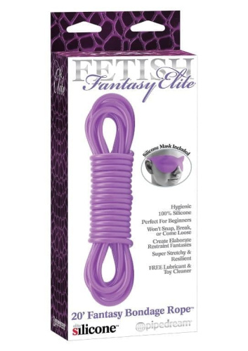 Силиконовый шнур для бондажа Fetish Fantasy Elite Bondage Rope, 6м (черный)
