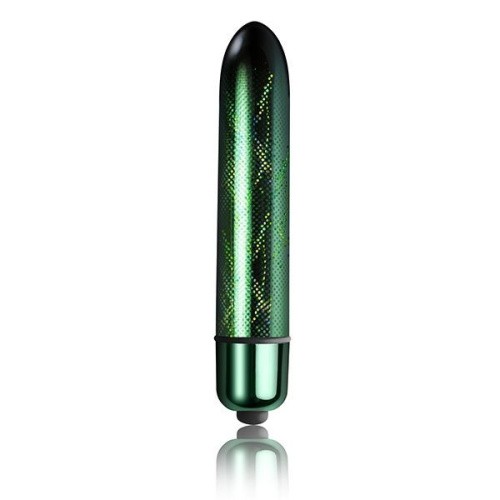 Rocks Off RO-90mm Cosmic Delight Electra - вибропуля с голографическим покрытием, 9х1.6 см. (зелёный)