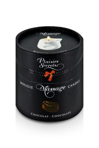 Plaisir Secret Chocolate - Массажная свеча с ароматом шоколада в подарочной упаковке, 80 мл