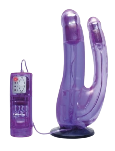 Fetish Fantasy Crotchless Duble - Страпон с вибрацией для двойного проникновения, 13х4 см