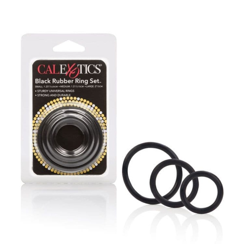 CalExotics Rubber Ring - 3 Piece Set - набор эрекционных колец (белый)