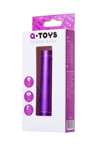 Toyfa A-Toys - Портативное зарядное устройство, 2400 mAh (фиолетовый)