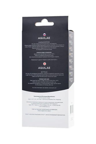 Toyfa Popo Pleasure Aquilae - анальный стимулятор, 11.5х3 см (черный)