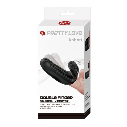 LyBaile Pretty Love Abbott Finger Vibrator - Вибронасадка на пальцы, 9.4х4.5 см