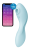 Satisfyer Curvy Trinity 5 - Вакуумный стимулятор с вибрацией, 16.5х4.6 см (голубой)