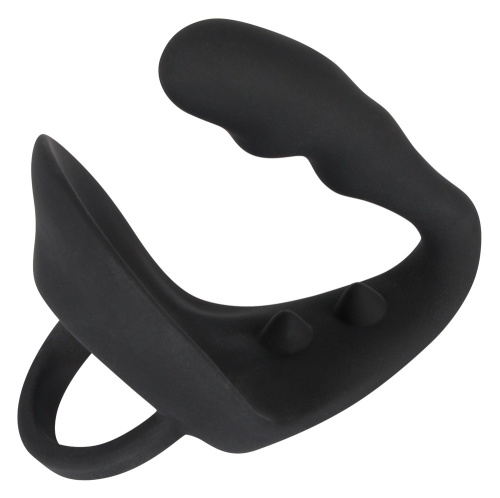 Black Velvets Ring & plug - Стимулятор простаты с эрекционным кольцом, 10,5 см (черный)