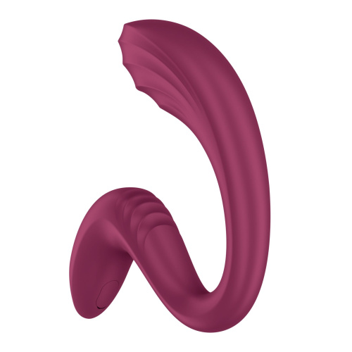 Вагинально-клиторальный вибратор Satisfyer G for Goddess 3 Wine Red