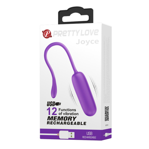 Pretty Love Joyce Vibrating Egg Purple - Виброяйцо, 18 см (фиолетовый)