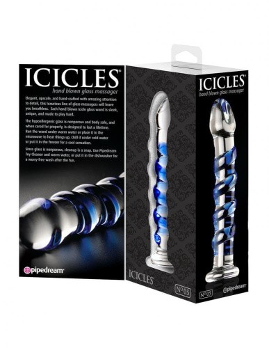 Фаллоимитатор Icicles №05, 14,6Х3,6 см