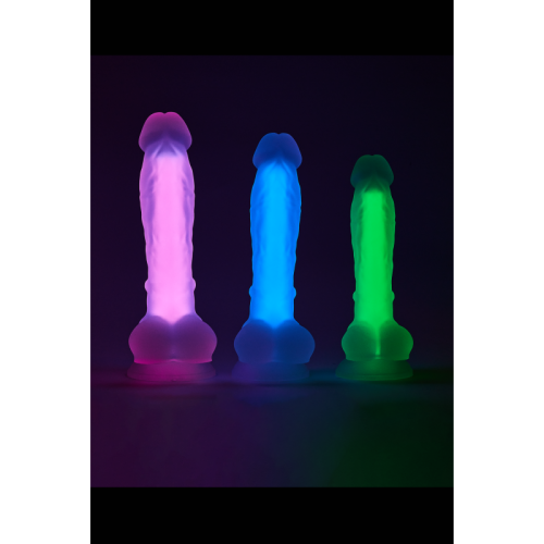 Dream Toys Radiant Glow In The Dark Soft Dildo - Фаллоимитатор, 17,5 см (зеленый)