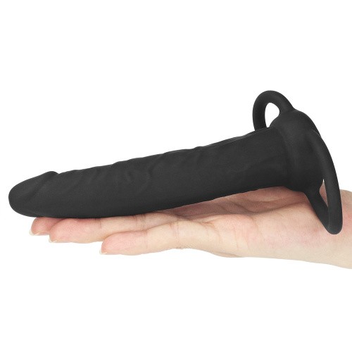 Silicone Fantasy Double Prober Black - Насадка для двойного проникновения, 15 см (черный)