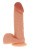 Get Real Silicone Dildo 8 Inch w Balls - Силиконовый фаллоимитатор с мошонкой, 17.5х4 см (телесный)