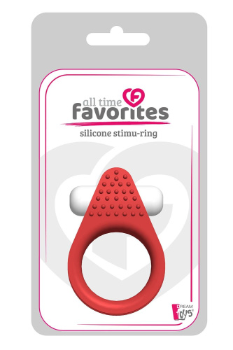 Dream Toys Lit-Up Silicone Stimu-Ring 1 - Эрекционное кольцо, 4,2 см (красный)