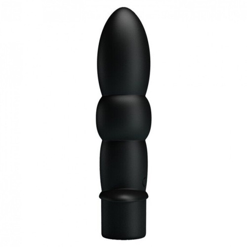 Pretty Love Wyatt Anal Vibro Plug  - Вибратор анально-вагинальный, 11.5х2.7 см (чёрный)