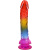 Фаллоимитатор Doc Johnson Crystal Jellies Rainbow 9.5 Inch, 24,1 см