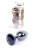 Металлическая анальная пробка с кристаллом Boss Jewellery Dark Silver