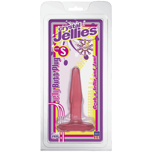 Doc Johnson Crystal Jellies Small Butt Plug - Анальная пробка малая, 11х2 см (розовый)