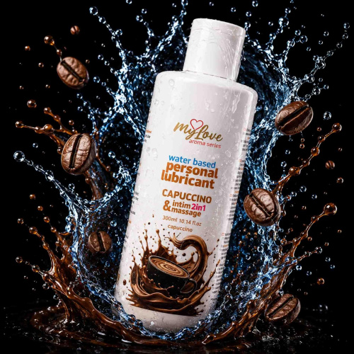 2в1 лубрикант и массажный гель - MyLove Aroma Series Intim&Massage Capuccino, 300 мл