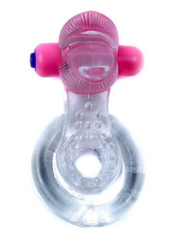 Эрекционное виброкольцо B-Series Tongue Vibro CockRing