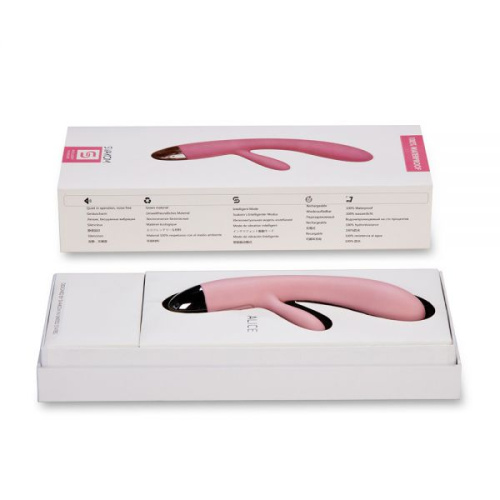 Svakom Alice Rabbit Vibrator - вибромассажер, 17х3 см (розовый)