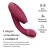 Womanizer Duo 2 + Лубрикант 50 мл - Вібратор із вакуумним стимулятором, 20.3х3.5 см (бордовий) - купити в Києві, Україні