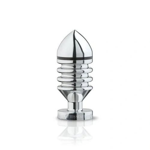 Mystim Hector Helix L - Металлическая анальная пробка для электростимулятора, 11.5х5см