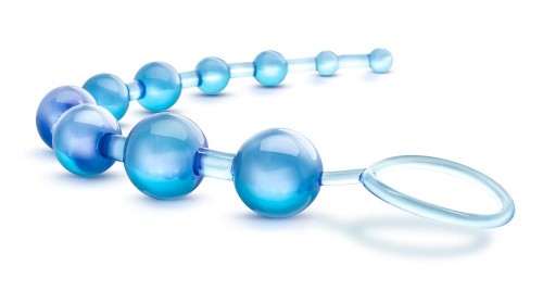 B Yours Basic Beads - Анальная цепочка, 32х2,5см (голубой)
